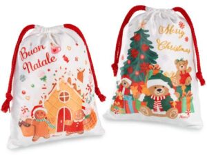 Sacchetti di Natale in tessuto